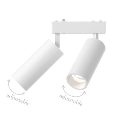 Φωτιστικό LED 2x9W 3CCT για Ultra-Thin μαγνητική ράγα σε λευκή απόχρωση D:16cmX4,4cm (T05205-WH) - Image 2