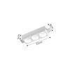 Χωνευτό τετράγωνο σποτ από γύψο 3XGU10 D:22cm (Χ0013-WH) - Image 2