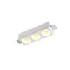 Χωνευτό τετράγωνο σποτ από γύψο 3XGU10 D:22cm (Χ0013-WH)