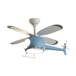 Ανεμιστήρας Οροφής Helicopter PRCF-80678 Primo Kids Series DC 98εκ. Με Τηλεχειριστήριο LED Και 4 Φτερά Μπλέ