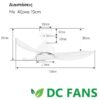 Ανεμιστήρας Οροφής DC με Τηλεχειριστήριο και LED Telemax Levantes 46-YJ356 (White) - Image 2