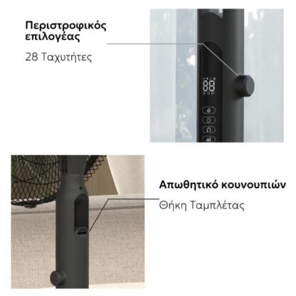 Ανεμιστήρας Επιδαπέδιος DC 40W με τηλεχειριστήριο Telemax WindMax28DC+ (TSFD-A5) - Image 4