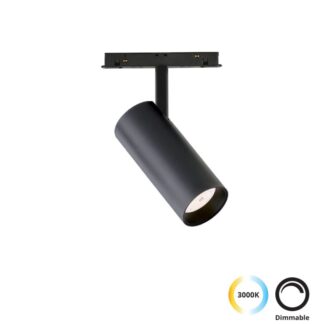 Σποτ (Track) Magnetic με Ενσωματωμένο LED και Ρυθμιζόμενο Λευκό Φως σε Μαύρο Χρώμα
