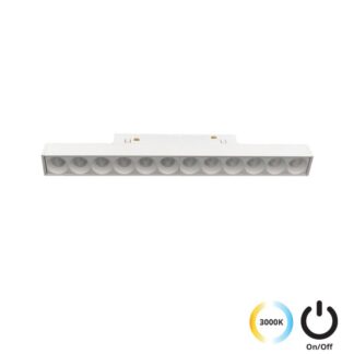 Linear Antiglare Λευκό L:220 Magnetic (ON-OFF)