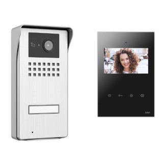 Σύστημα Θυροτηλεόρασης KIT 2K Με Monitor Venus 4’3 Για 1 Διαμέρισμα Ασημί-Μαύρο